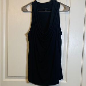 Torrid Black Sleeveless Drape Neck Blouse Size 1/1X EUC #2516